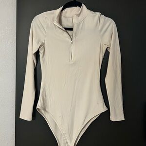 Cream Long Sleeve body suit